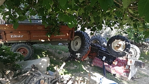 Traktörün altında kalan sürücü öldü 