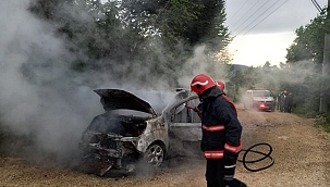 Alevlere teslim olan araç küle döndü 