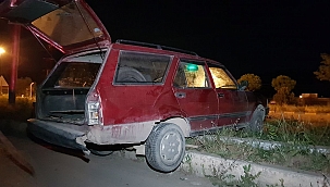 Alkollü olan sürücü kaza yaptı! 