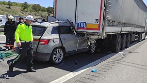 Cip tıra arkadan çarptı: 2 ölü 3 yaralı