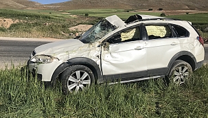 Elazığ'da cip takla attı 1'i ağır 3 yaralı