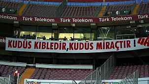 Galatasaray taraftarından Filistin'e destek 