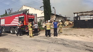Hayvan çiftliğinde korkutan yangın