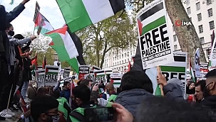 İngiltere'de Filistin'e destek protestosu 