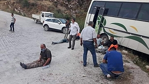 İşçi servisi kaza yaptı: 14 yaralı