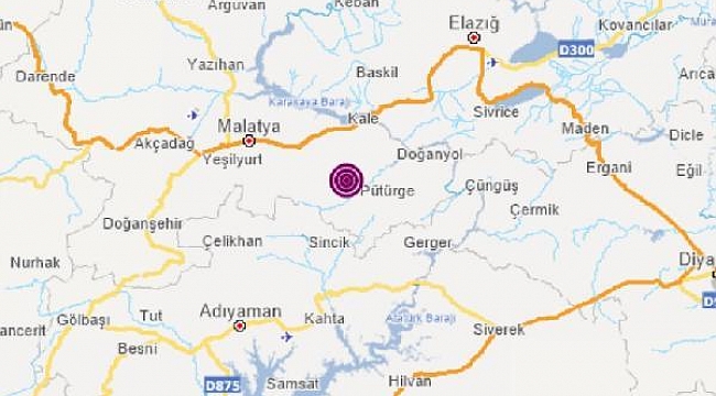 Malatya'da 3,9 büyüklüğünde deprem 