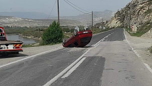 Nallıhan'da araç takla attı: 1 yaralı 