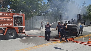 Seyir halindeyken alev aldı!