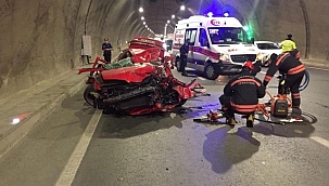 Tünel içinde kaza: 1 ağır yaralı