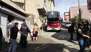 Yangına müdahale ederken hastanelik oldu 