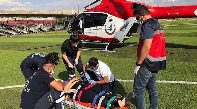 Ambulans helikopter hayat kurtarıyor 
