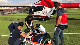 Ambulans helikopter hayat kurtarıyor 