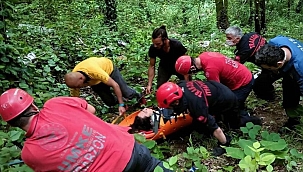 Kale de düşen şahıs ağır yaralandı 