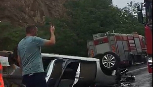 Otomobil takla attı: 2 yaralı