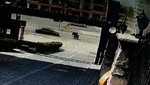 Yola savrulan konteynere çarptı! 