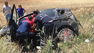 Otomobil şarampole uçtu: 5 yaralı 