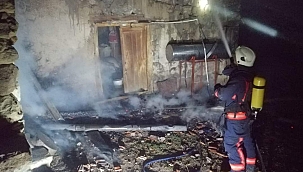 Akçadağ'da ev yangını! 