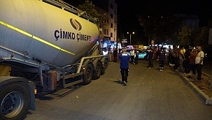 Çimento yüklü tankerde patlama
