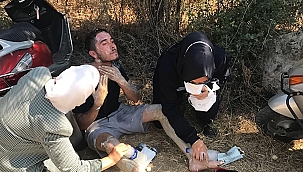 Yangından vücudu yanan gence ilk müdahale Çalık'tan 