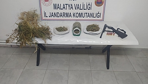 Battalgazi'de 2 kilo esrar ele geçirildi