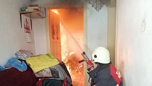 Darende'de ev yangını korkuttu 