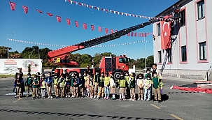 Öğrenciler itfaiyecilerle buluştu 