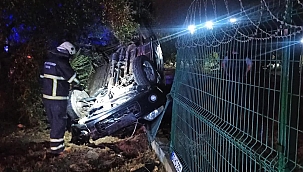 Aydın'da otomobil takla attı: 2 yaralı 