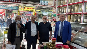 Çakır ile Güder'den esnaf ziyareti