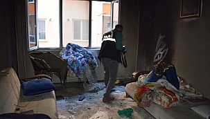 Apartmanda çıkan yangında 3 yaralı 