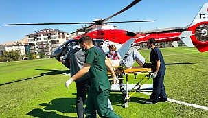 Kalp krizi geçiren hasta için havalandı