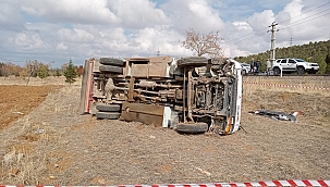 Konya'da akaryakıt tankeri devrildi: 1 yaralı 