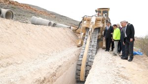 Gürkan kanalizasyon batı kolektörü çalışmalarını inceledi