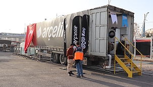 Arçelik çamaşırhane TIR'ını Malatya'ya gönderdi 