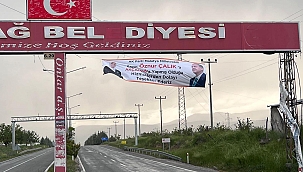 Akçadağ'da AK Partili Çalık'a pankartlı teşekkür 
