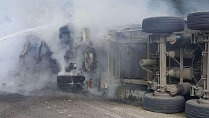 Devrilen tırın sürücüsü hayatını kaybetti