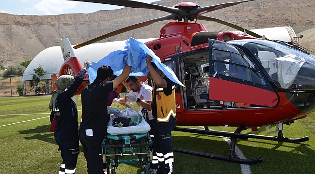 Hava ambulansı yeni doğan bebek için havalandı 