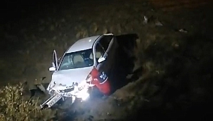 Kontrolden çıkan araç köprüden uçtu 