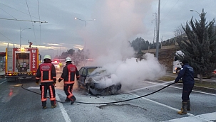 Seyir halindeyken alevlere teslim oldu 