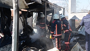 Konteyner yangını: Bebek yaralandı