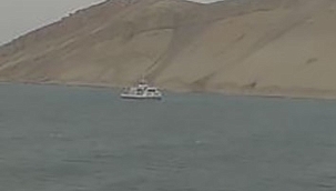  Şiddetli fırtınadan dolayı iskeleye yanaşamadı 