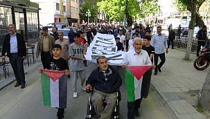 Malatya'da Gazze için yürüyüş düzenlendi 