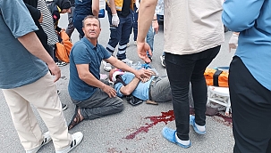 2 motosiklet çarpıştı, 2 yaralı 