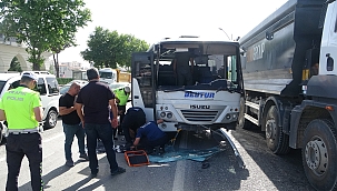 Üç aracın karıştığı kazada 1 kişi yaralandı 