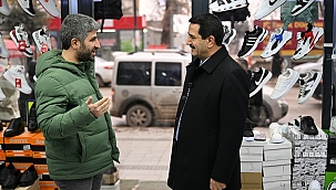 Taşkın İnönü caddesi esnafı ile bir araya geldi 