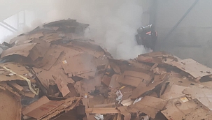 Geri dönüşüm fabrikasında yangın 