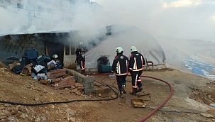 Malatya'da çadır yangını 