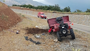 Devrilen çapa motorunun altında kalan sürücü hayatını kaybetti 