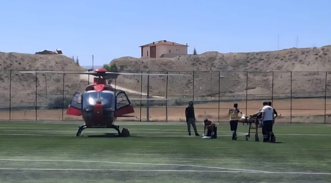 Kalp krizi geçiren vatandaşın imdadına hava ambulansı yetişti 