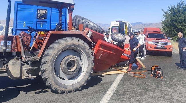 Traktör tırla çarpıştı: 1 ölü