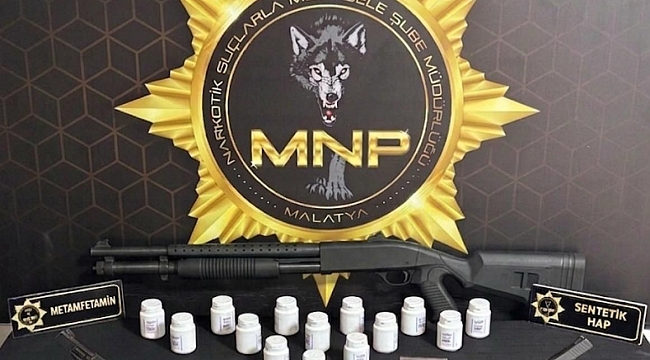 Malatya'da uyuşturucu ve silah operasyonunda 2 zanlı tutuklandı 